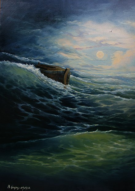 コソフの絵に描かれた洪水時のノアの箱舟