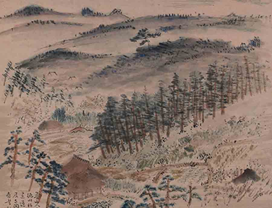 魯山人画「慶雲館風光