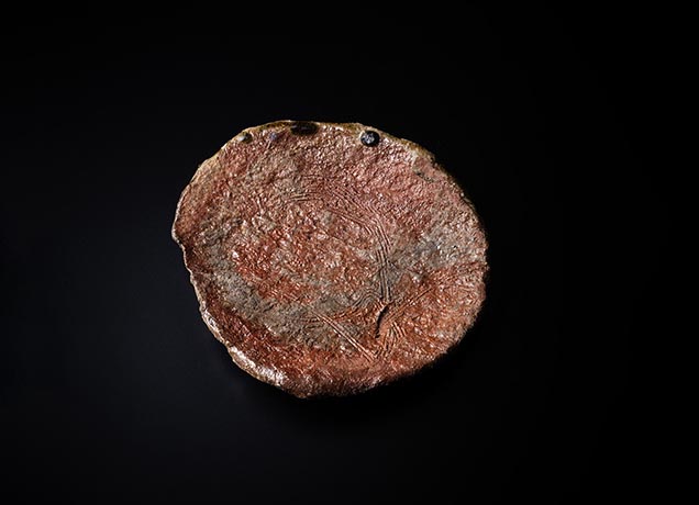 信楽石目くしがき皿